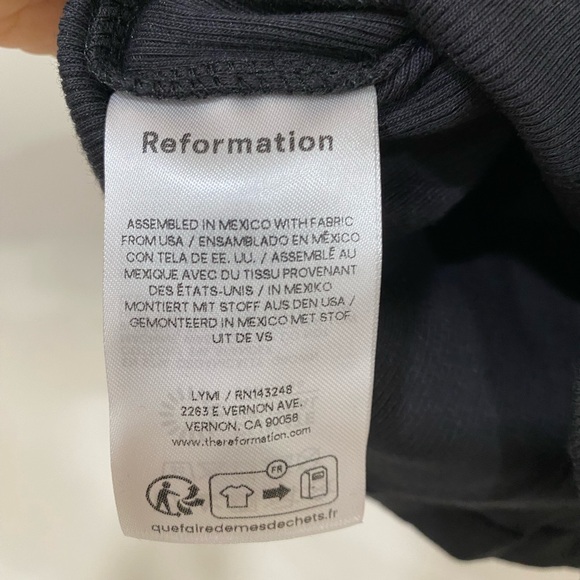 Reformation Hudson Knit Tank Black XS - Picture 6 of 8